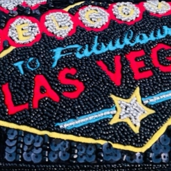 🔹from India To You🔹️Beaded & Sequined Bag – “Welcome to Fabulous Las Vegas” - Picture 6 of 12